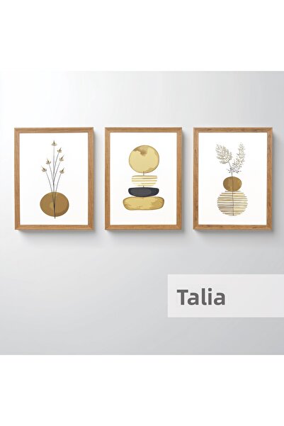 Ahsen resim çerçeve Set de 3 tablouri înrămate - Picturi abstracte pentru dec...