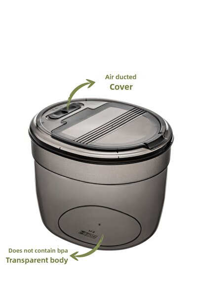 Vienev 4-Piece 8-Liter Large Plastic Detergent Storage Box – Anthracite Lid and Body