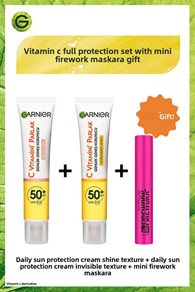 Garnier عبوتان من كريم الشمس للوجه من غارنييه 50+ SPF ذو الملمس غير المرئي وا...