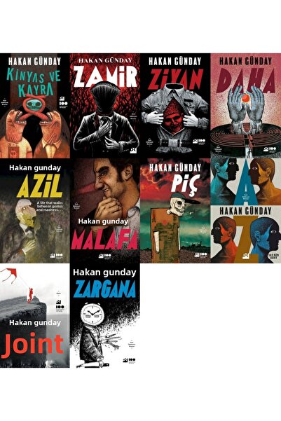 Doğan Kitap Hakan Günday 10 Kitap Takım Kinyas ve Kayra Azil Zargana Az Malaf...