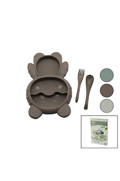 SELFBUYSELL Ayicik Model=3-Section Baby Feeding Set 3Pcs=Food Bowl-Spoon-Fork...