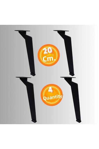 CANAKSESUAR 20 CM TABLĂ METALICĂ PENTRU MOBILIER, PICIOR DE PUF, PICIOR DE CO...