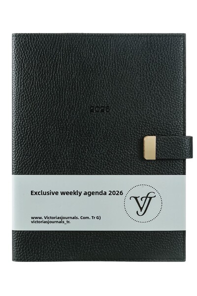 Victoria's Journals Ексклузивен седмичен дневник 2026 A4 (19x25 cm) слонова кост 100 g/m². С възможност за презареждане.