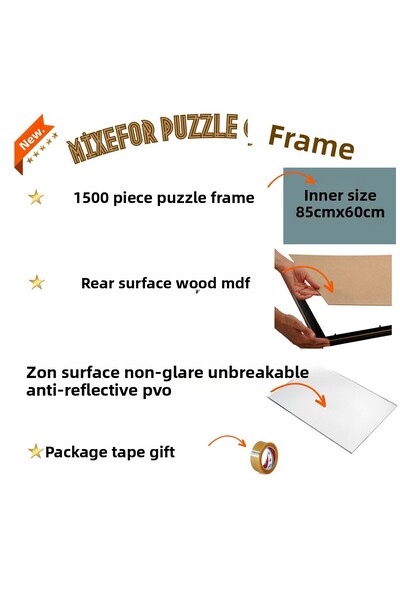 mixefor 1500 Piece Puzzle Frame Color White Size 85cm X60Cm