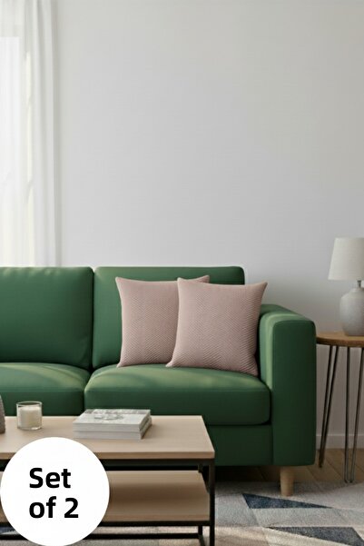 Miracolo Home 43x43 Cotton Decorative Throw Pillow Cover - 2 Pieces Brown