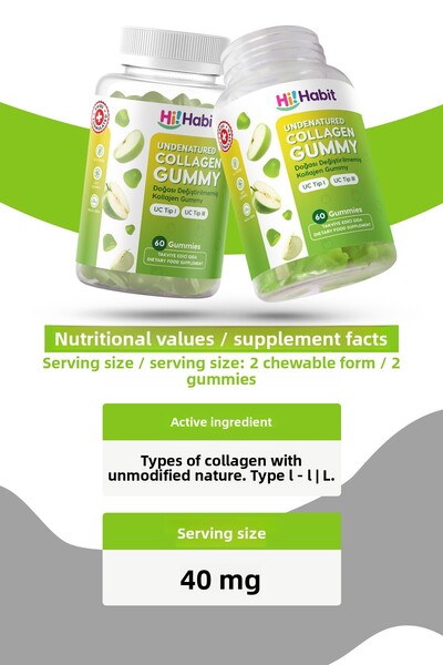 Hi Habit Nadh Coenzyme Q10 Glutathione, Resveratrol, Collagen Type1 - Type3 Vegan Supplement Food Set