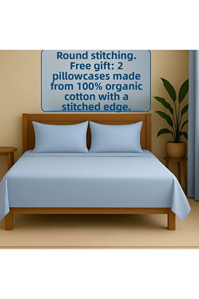 Loova ملاءة سرير بدون مطاط مزدوجة الحجم 4 زوايا بخياطة مسطحة 100% قطن مع غطاء...