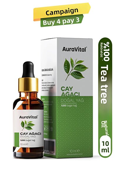 AuraVital زيت شجرة الشاي 10 مل نقي وطبيعي 100%