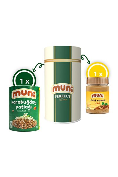 muni دُووِرِيْلِيْسِ (مزيج مثالي خالٍ من الغلوتين) (فشار الحنطة السوداء، زبدة الفول السوداني)