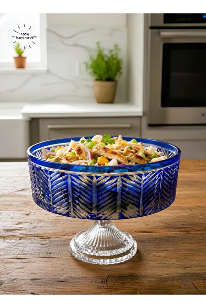 AKDEN STORE Crystal Decor Presentation Bowl / Salad Bowl / Decorative Bowl