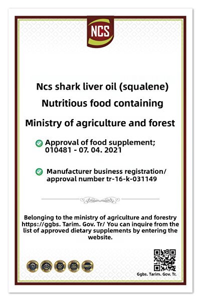 NCS Squalene Shark - 1000 Mg 2 Boxes 90 Softgel Liver Oil