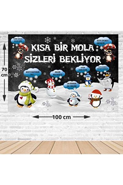 Parti Dükkanım ملصق استراحة قصيرة بطاريق بموضوع البطريق 70*100 سم