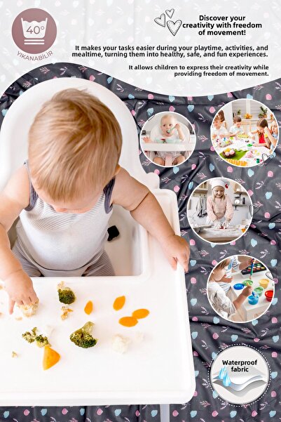 HAMUR Proof Liquid Proof 140X200 cm Baby Kids Play Event Activity Nutrition Cover Sheni