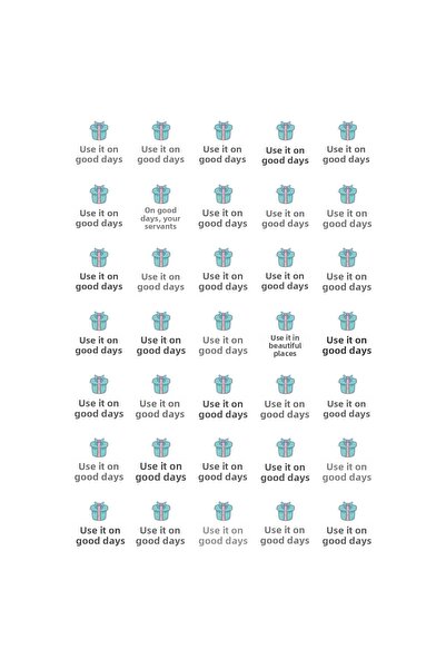 Bimotif 700 Stickers Specifically for Packaging, Use on Beautiful Days, Italic