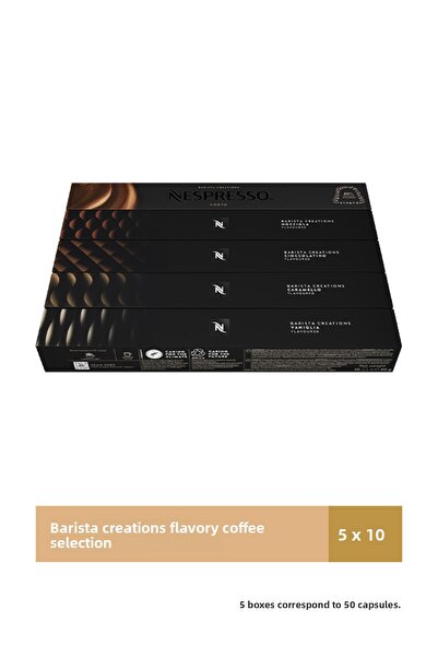 Nespresso مجموعة قهوة عطرية من باريستا كرييشنز، 50 كبسولة