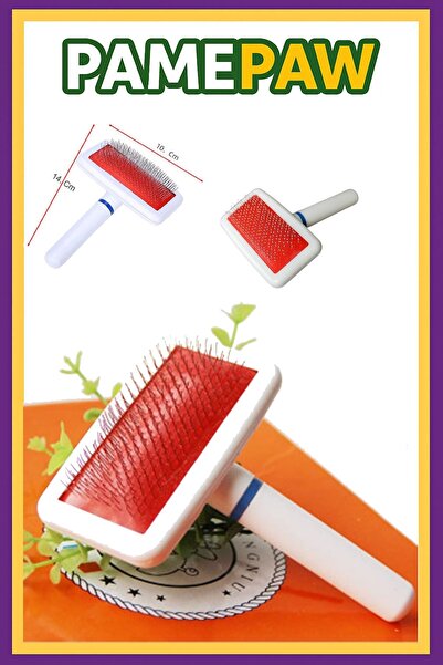 PAMEPAW مشط شعر القطط والكلاب، فرشاة سلكية