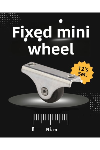 UYGUR TEKER A.Ş Fixed Mini Furniture Wheel 20 mm – Wheel Compatible with Tabl...