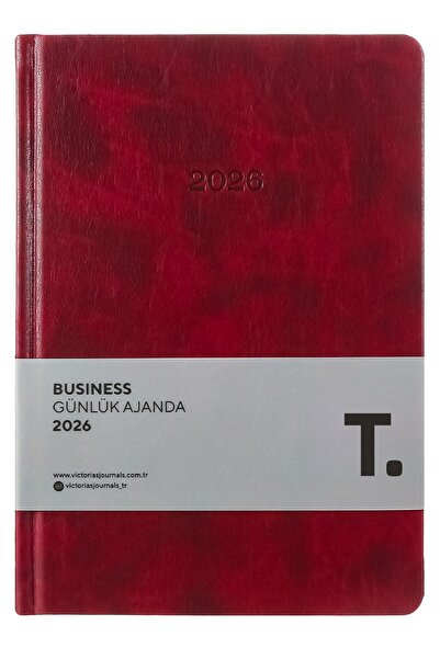 Victoria's Journals Бизнес 2026 Дневен планирач 17x24cm Твърда корица Слонова кост 80gsm С маркер