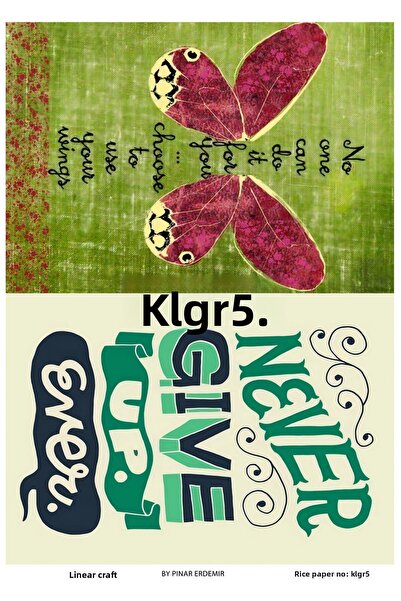 LİNEART ورق ديكور نحاسي رقم: KLG5 - 29×42 سم