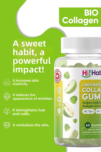 Hi Habit Nadh Coenzyme Q10 Glutathione, Resveratrol, Collagen Type1 - Type3 Vegan Supplement Food Set