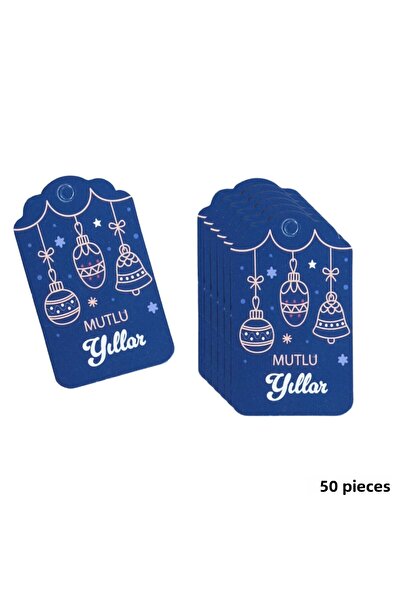 roco paper Etichetă cadou scrisă de Anul Nou, cu găuri, card de ambalare cu model glob, 50 bucăți-4,5x7,5C