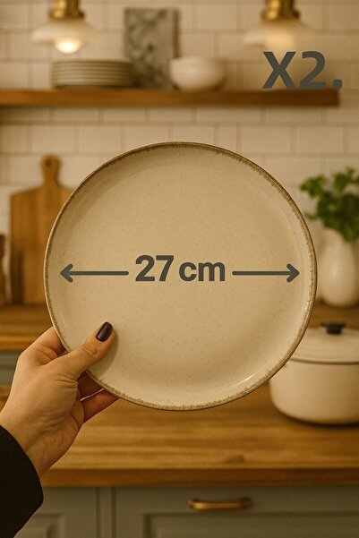 SİHİRLİ AYAKLAR طبق تقديم من البورسلين الحديث قطعتان، أدوات مائدة أنيقة، طبق تقديم للحلويات 27 سم