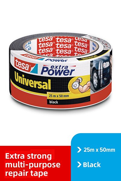 Tesa Conductă Tamir Bandı, Extra Power Universal Siyah, 25m X 50mm