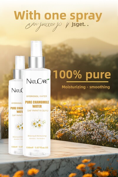 NatuCare Pure Chamomile Water Natural Hair Color Shine, Skin and Scalp Moisture Support 100% Herbal 150ml