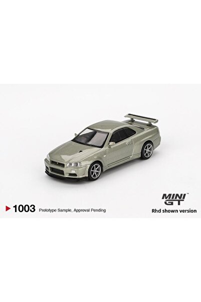 mini gt Nissan Skyline GT-R (R34) V-Spec II Nür Millenium Jade 1003