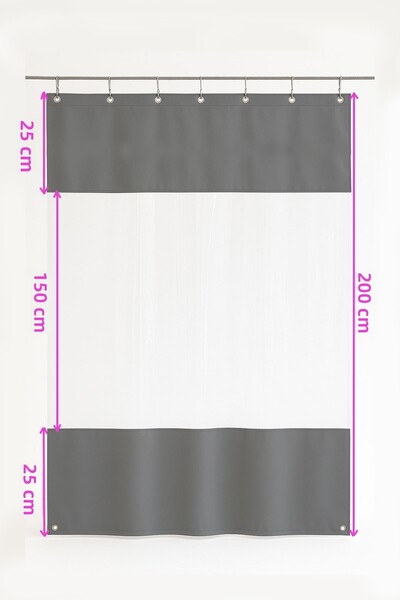 sizenelazım 0.80mm Transparent Auto Service and Wash Partition Curtain 12 Colors Height 200cm X Width 250cm