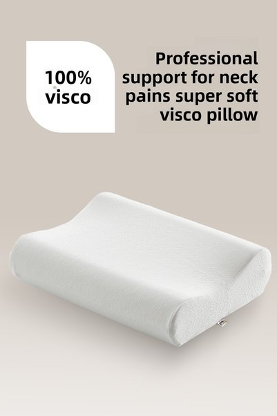 Pillow Market Double Sided Visco Neck Support Pillow - Orthopedic Anti Stress Visco Pillow - Super Soft