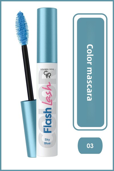 Golden Rose Flash Lash 03 - Sky Blue Colored Mascara - 8691190515744