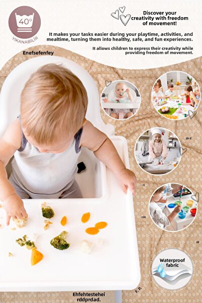 HAMUR Proof Liquid Proof 100X140 cm Baby Kids Play Event Activity Nutrition Cover Track