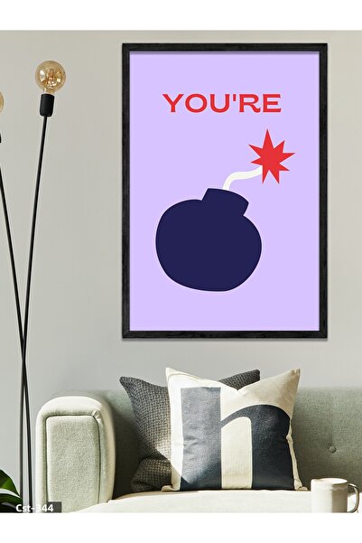 CeSht Exploding Bomb One Piece Black Wooden Framed Painting
