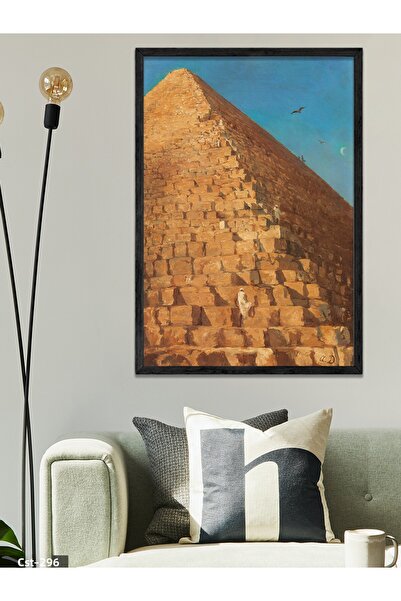 CeSht Pyramid One Piece Black Wooden Framed Painting