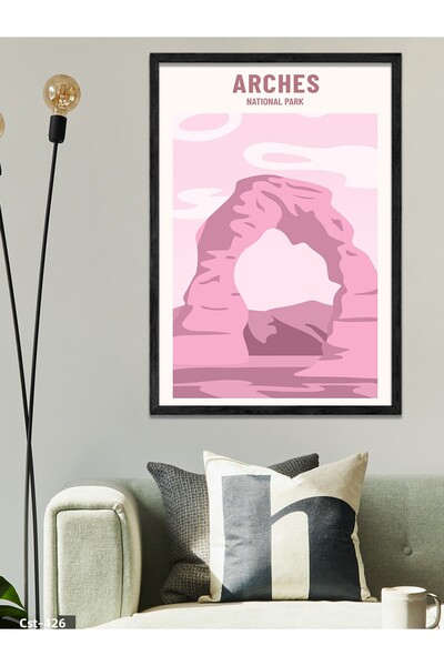 CeSht Arches National Park One Piece Black Wooden Framed Painting