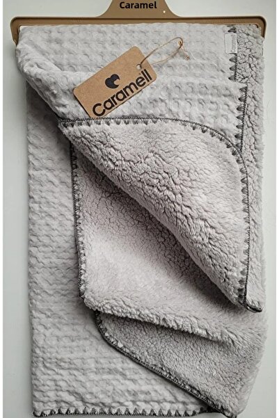 Caramell İncibaby Pike Welsoft Double-Sided Baby Blanket 85X90 cm New Season