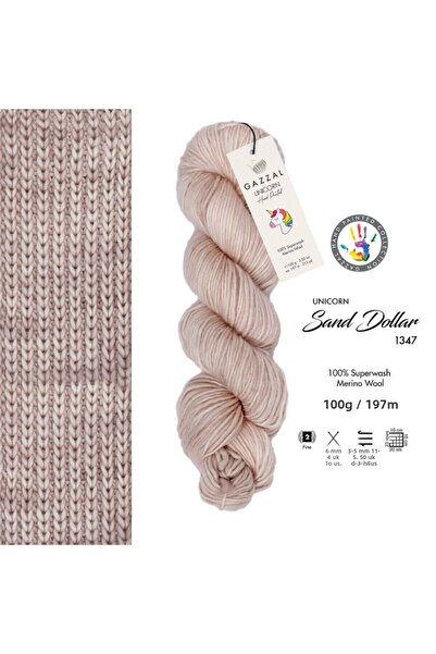 Gazzal Unicorn 100% lână merino superwash – 100 g 197 m fire de tricotat pictate manual-1347-1 buc.