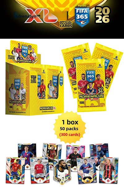 hediyecik بطاقات تداول فيفا 365 أدرينالين إكس إل 2026 للاعبي كرة القدم، علبة ...