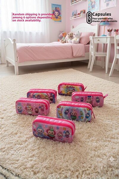 caps office Μολυβοθήκη διπλής θήκης με χαρακτήρα Labubu – (Τυχαία αποστολή)