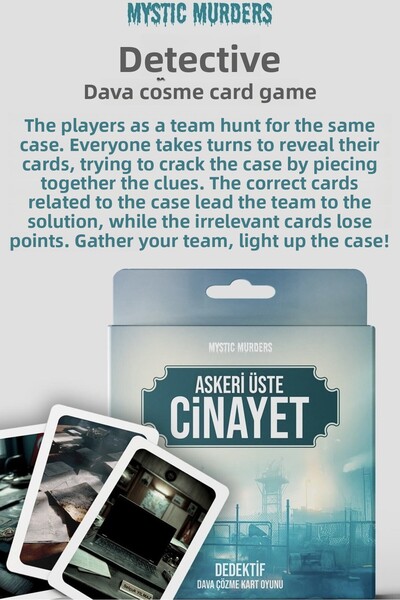 EFBUTİK لعبة بطاقات المحقق - جريمة قتل عسكرية