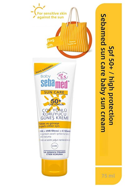 Sebamed Baby Spf 50+ Uva - Uvb Filter and Versatile Protective Children's Sunscreen 75ml - Beach Bag Gift