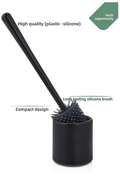 Varbifırsat Antibacterial Silicone Tip 2-Piece Toilet Set - Toilet Bowl and Dish Brush