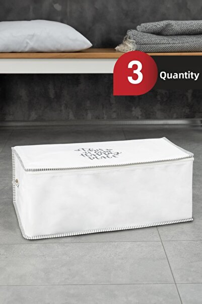ALAS Set of 3 Drawstring Storage Bins 65 X 30 X 20 Cm.