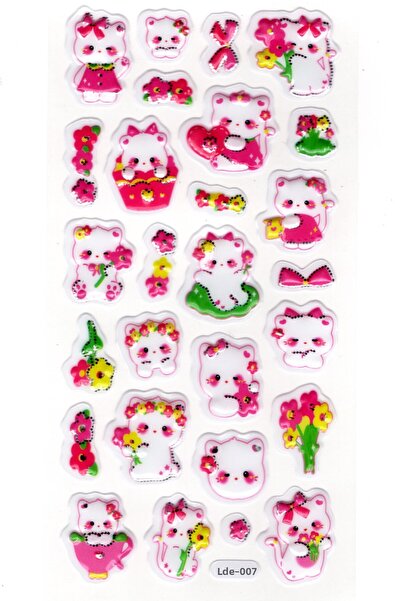 Limmy Autocolant cu model de flori de pisică drăguță - Etichetă de planificat...