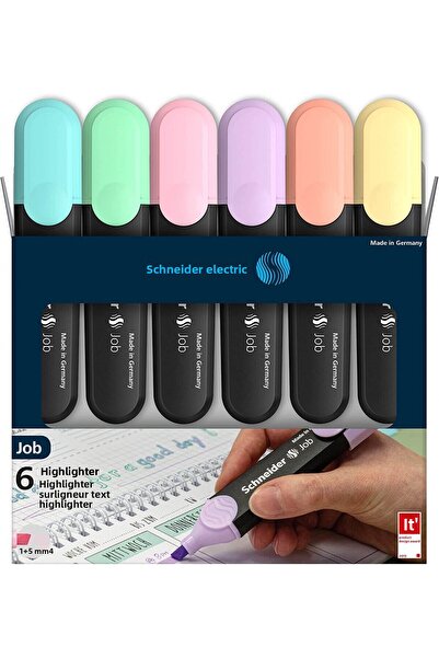 SCHNEIDER Job 150 Pastel Highlighter Pen Set of 6 Original Boxed / 115097