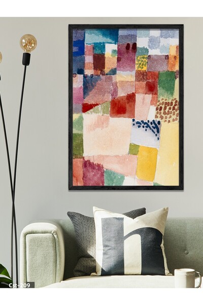 CeSht Paul Klee Ancient Sound One Piece Black Wooden Framed Painting