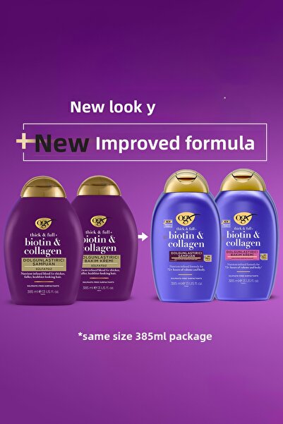 OGX Biotin Collagen Shampoo + Hair Care Cream + Spf 50 Gift