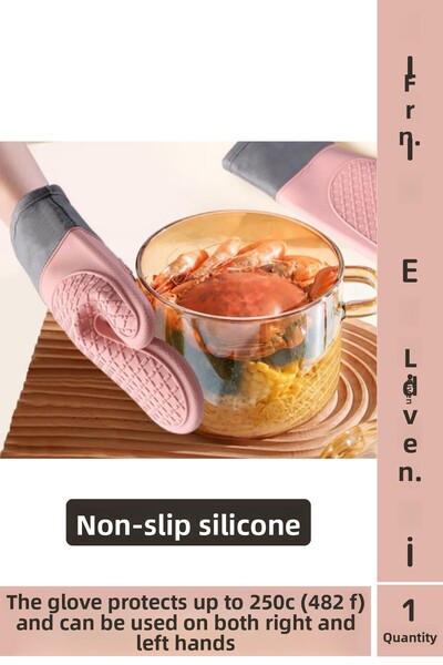 Wintoup قفاز فرن من السيليكون مقاوم للحرارة العالية، غير قابل للانزلاق، مقاوم...