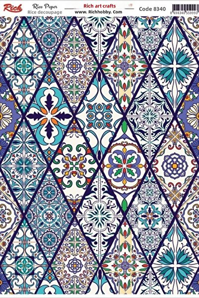 Rich Rice Decoupage Paper Code:8340